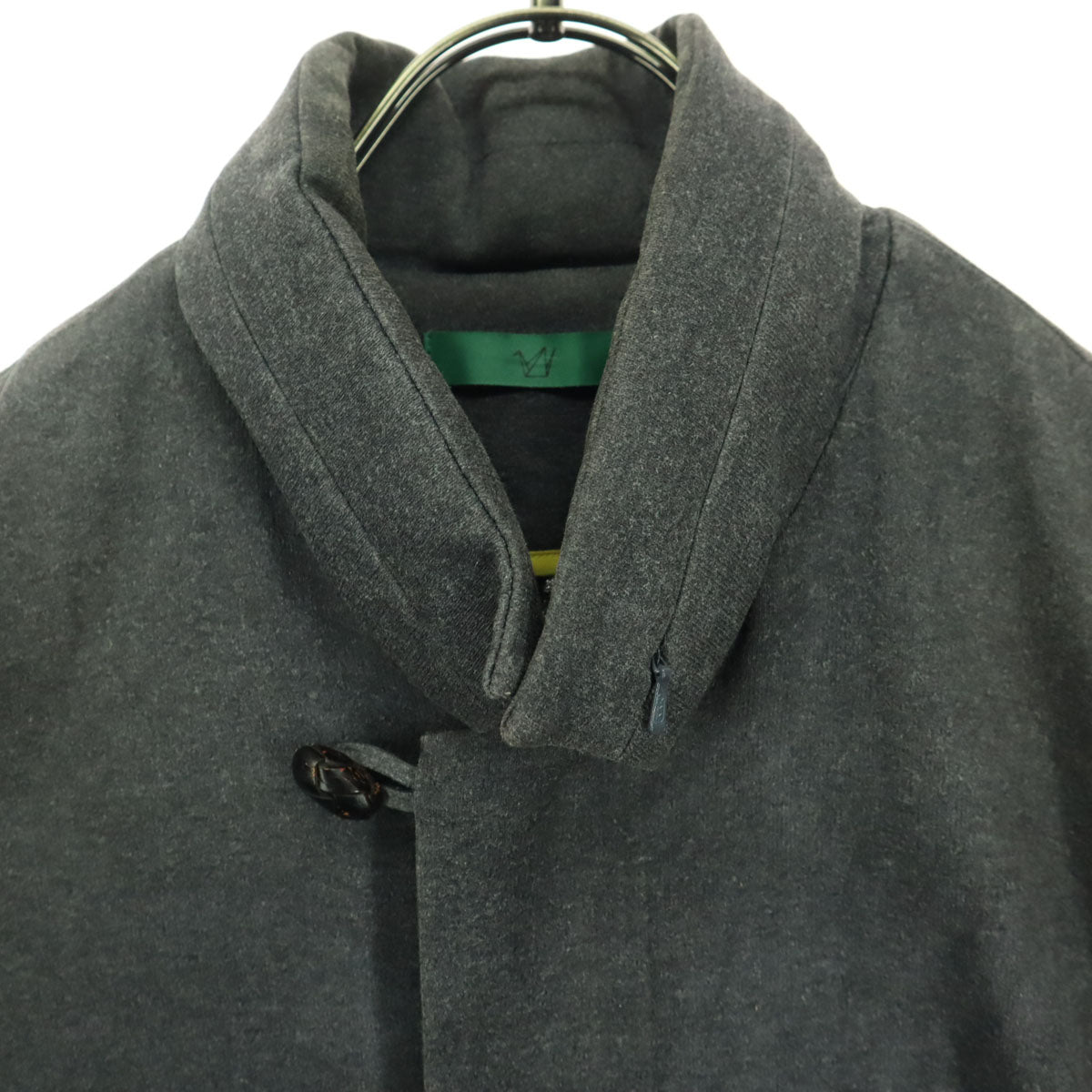 ohta オータ フード付 くるみボタン コート L グレー メンズ