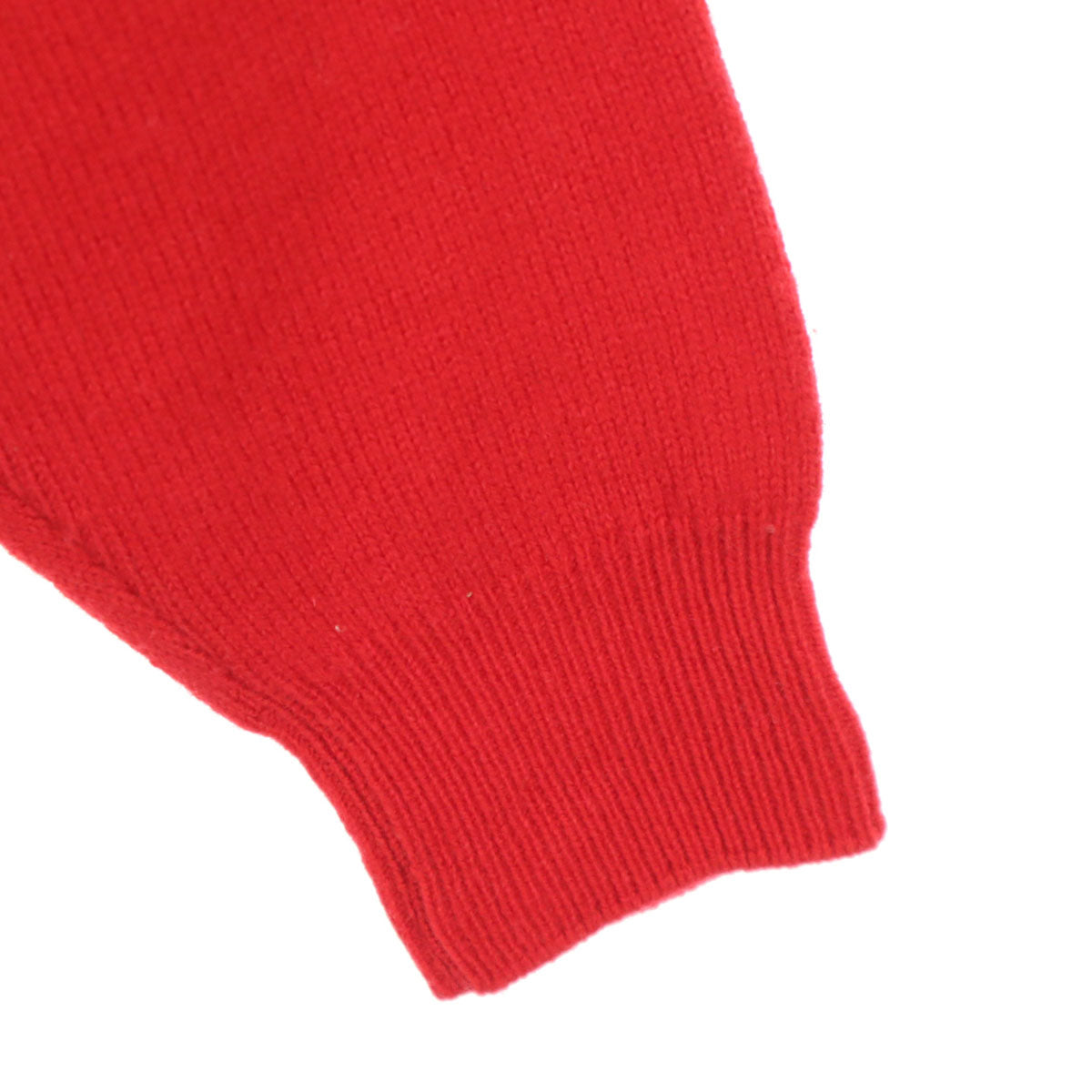 CHEMISE LACOSTE シュミーズラコステ 90s オールド ロゴワッペン 長袖 Vネック ウール セーター 2 レッド メンズ