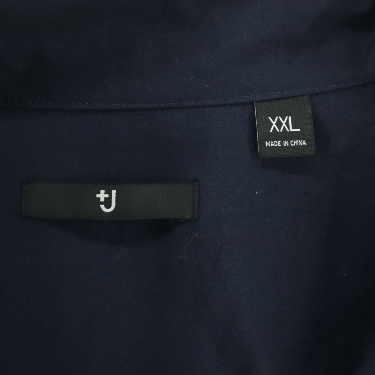 未使用 UNIQLO+J ユニクロプラスジェイ 長袖 シャツワンピース XXL ネイビー レディース