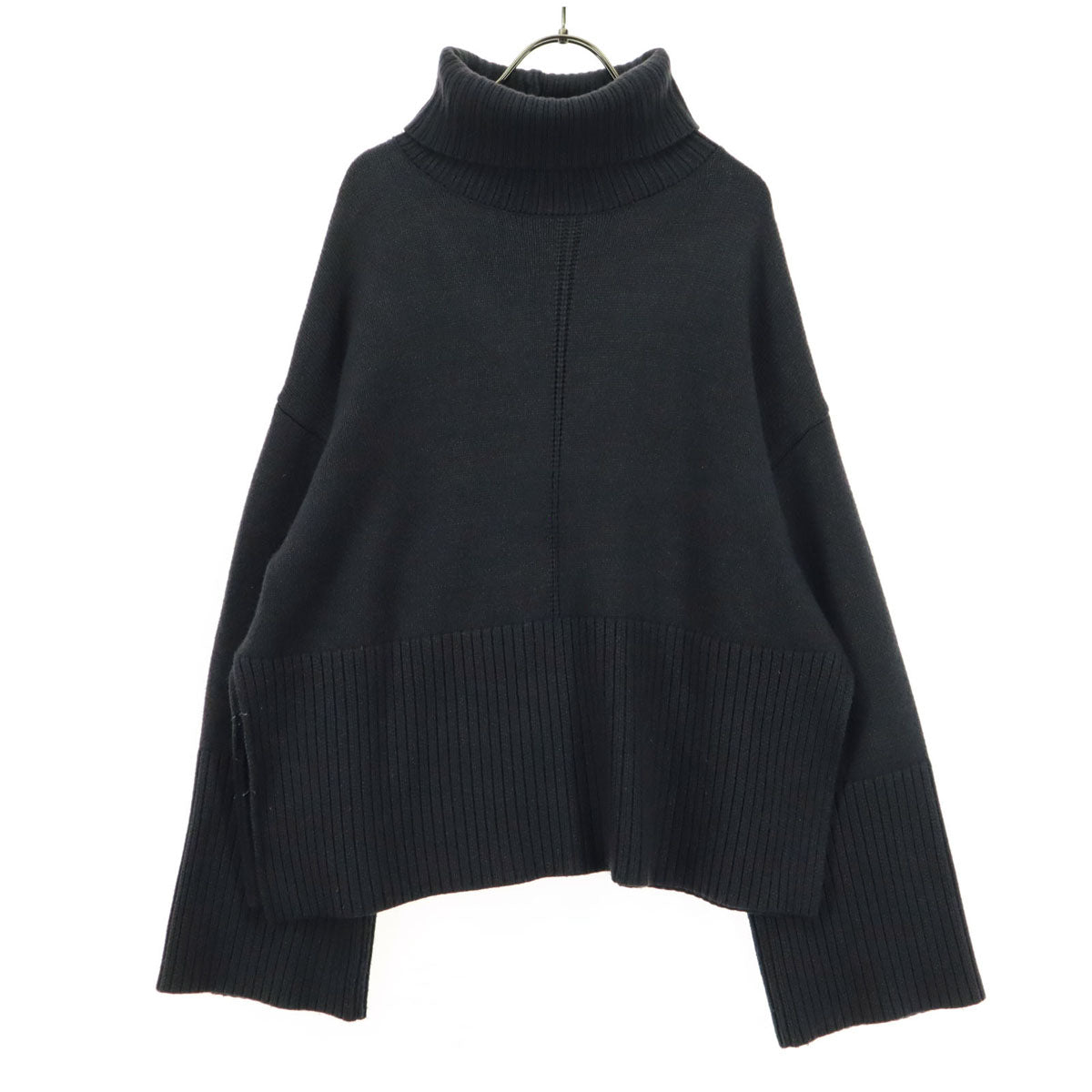 L'AUBE BLANC ローブブラン 長袖 タートルネック ニット F グレー レディース