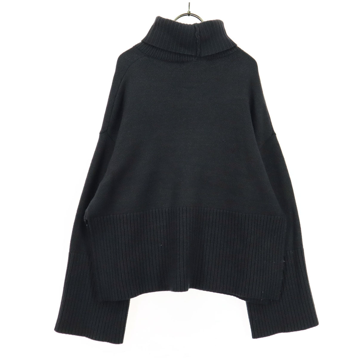 L'AUBE BLANC ローブブラン 長袖 タートルネック ニット F グレー レディース