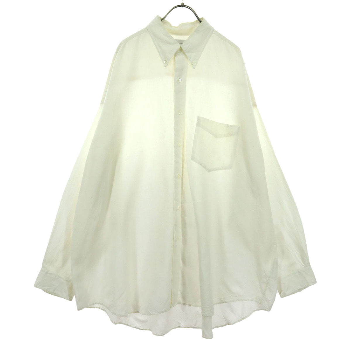 Graphpaper グラフペーパー 長袖 リネン オーバーサイズド ボタンダウンシャツ F ホワイト Linen Oversized メンズ