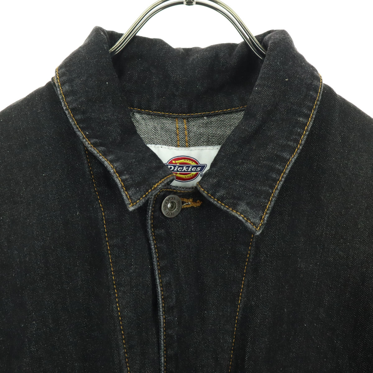 Dickies ディッキーズ WETTEMPT ブランドロゴ 長袖 デニム カバーオール L ブラック メンズ