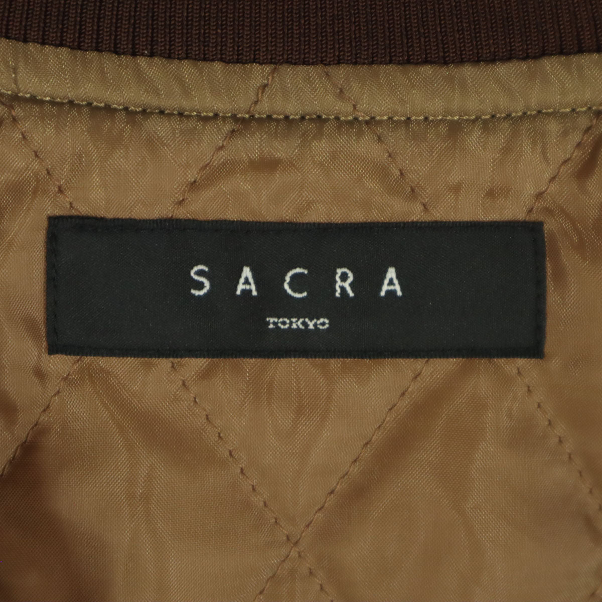 未使用 SACRA TOKYO サクラトーキョー 日本製 長袖 ブルゾン 38 ブラウン MA-1 レディース