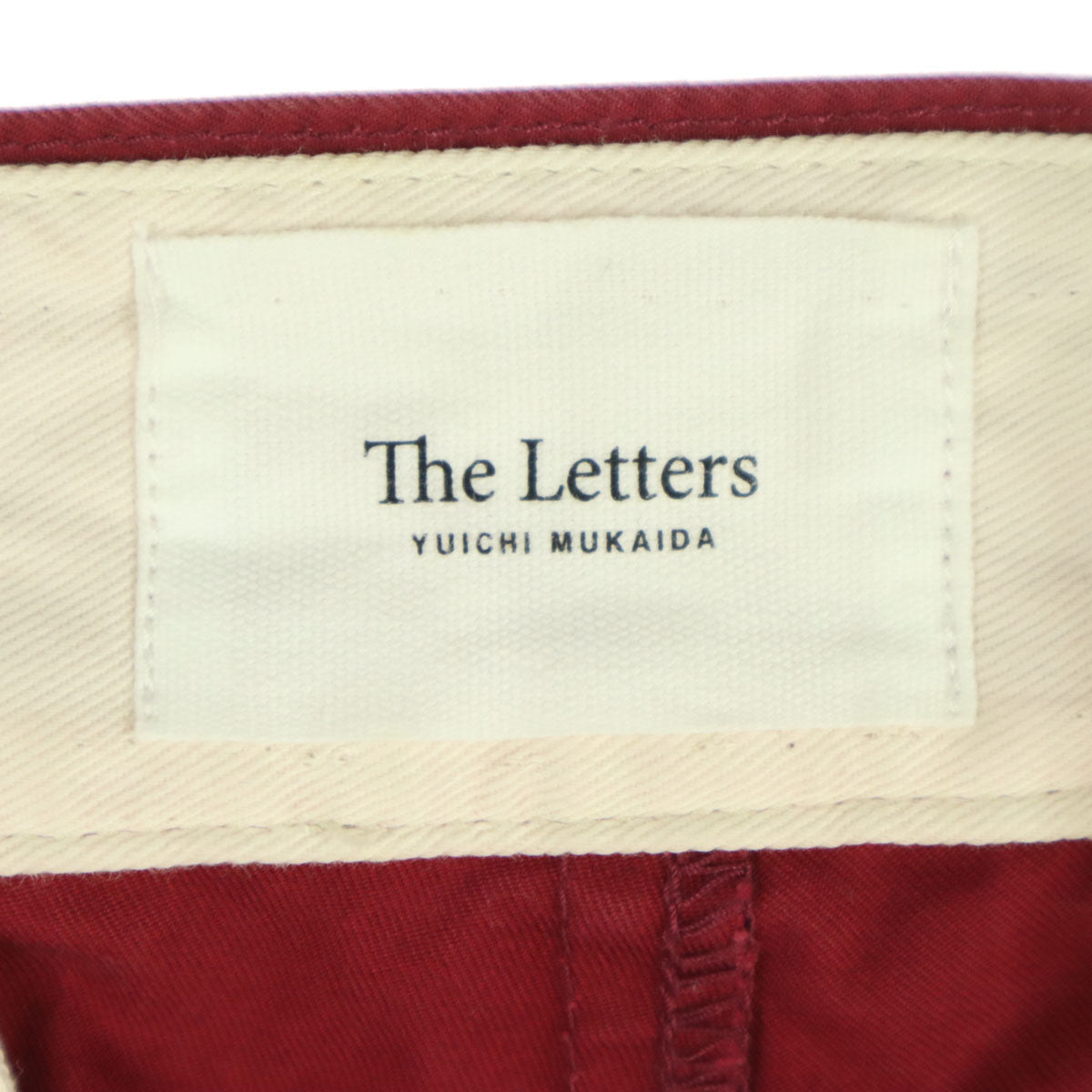 The Letters ザレターズ コットンパンツ L レッド YUICHI MUKAIDA レディース