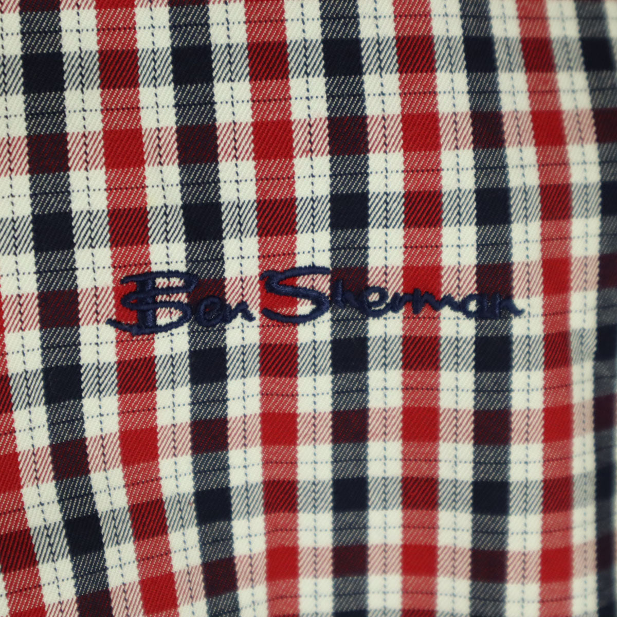 Ben Sherman ベンシャーマン コットン チェック柄 マルチカラー 長袖 スウィングトップ M ネイビー系 メンズ