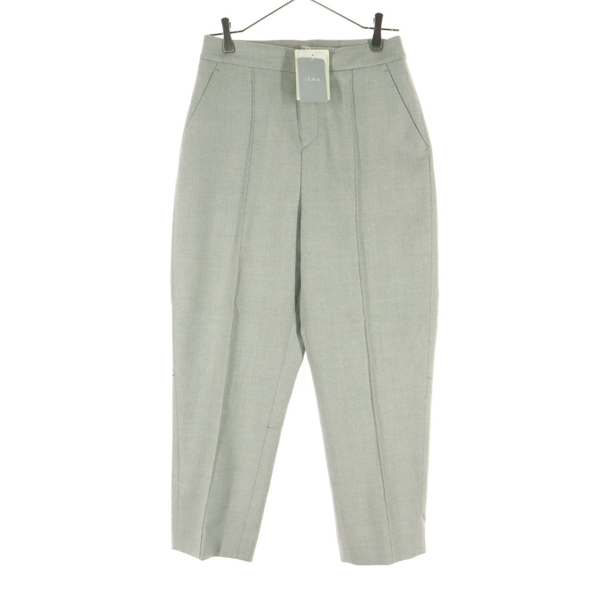 未使用 IENA イエナ 日本製 ロングパンツ 38 グレー レディース