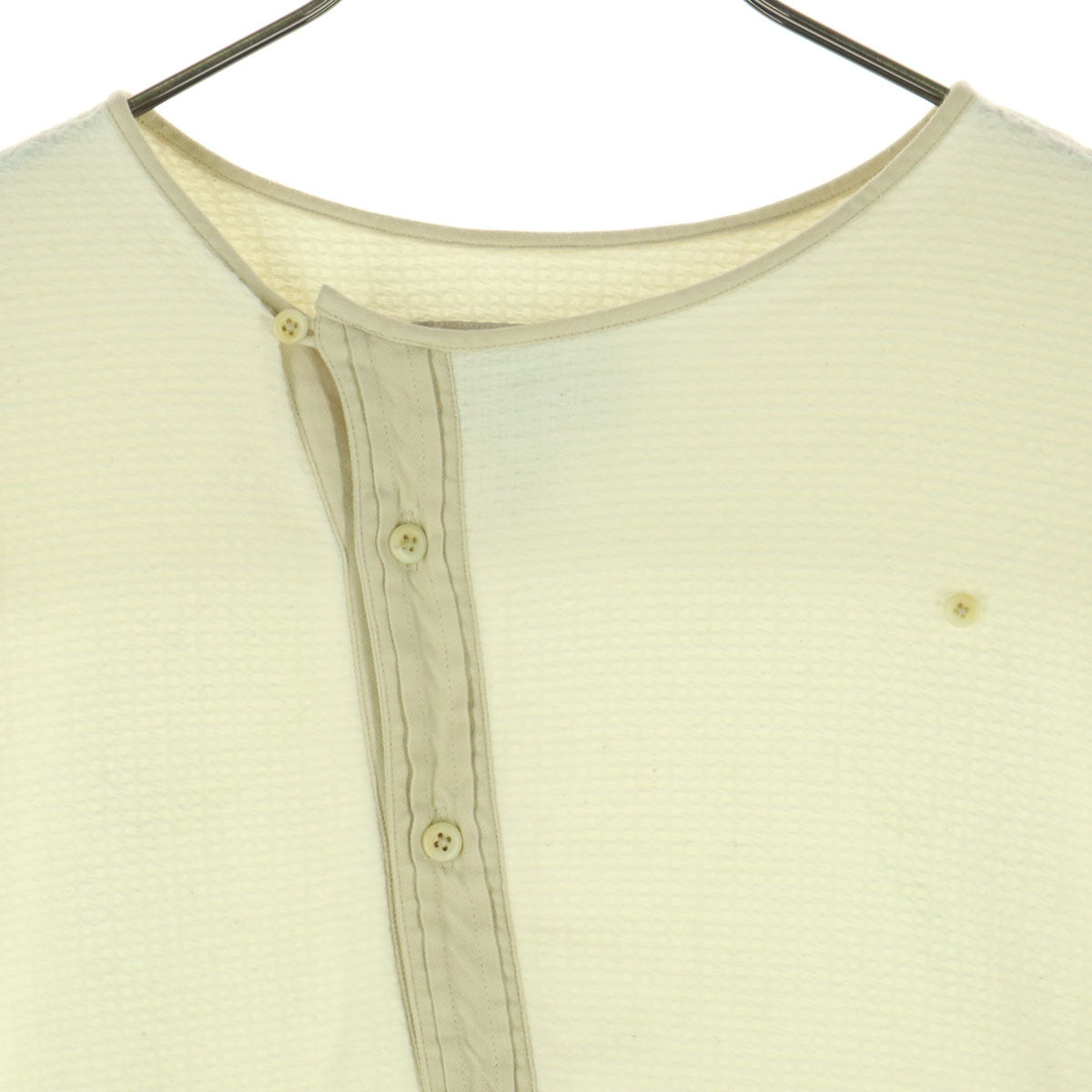 Milok ミロック SIDE H QS SHIRTS 長袖 ヘンリーネック カットソー 46 ホワイト レディース