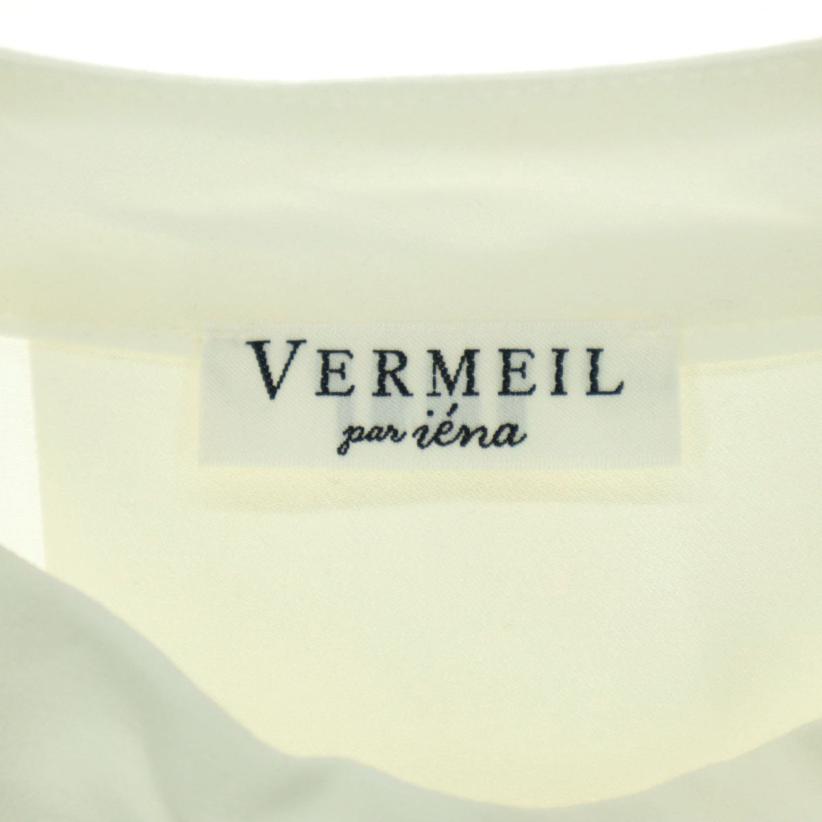 VERMEIL par iena ヴェルメイユパーイエナ 日本製 長袖 バックサテンケープ ブラウス F ホワイト レディース