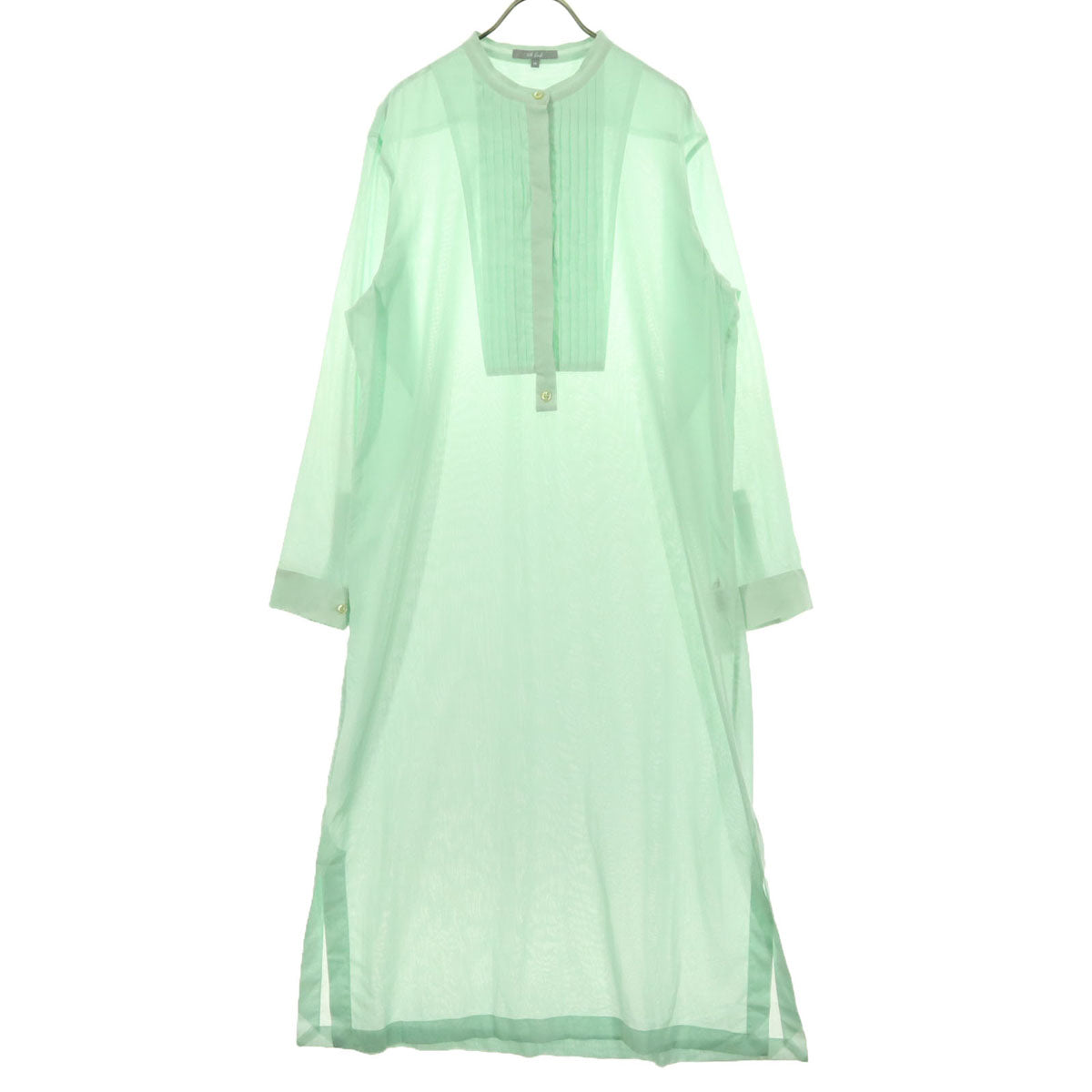 23区 lab. 23区ラボ 長袖 シースルー シャツワンピース 38 グリーン系 レディース