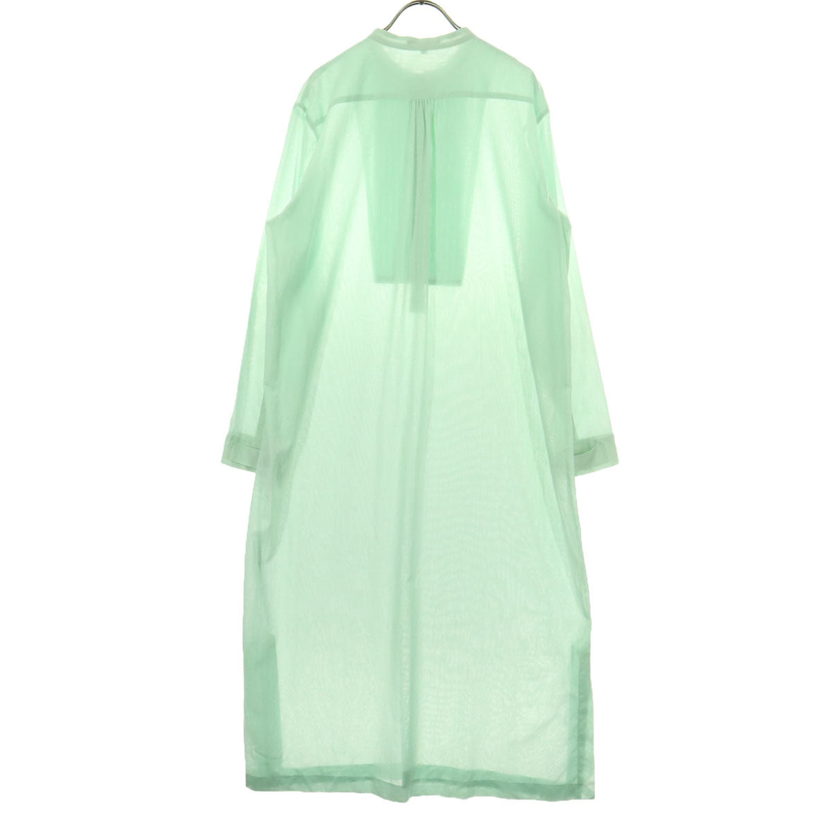 23区 lab. 23区ラボ 長袖 シースルー シャツワンピース 38 グリーン系 レディース