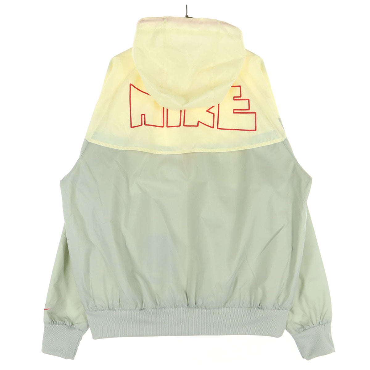 NIKE ナイキ バイカラー 長袖 ナイロンジャケット M ブルーグレー系 フーディー アイボリー メンズ