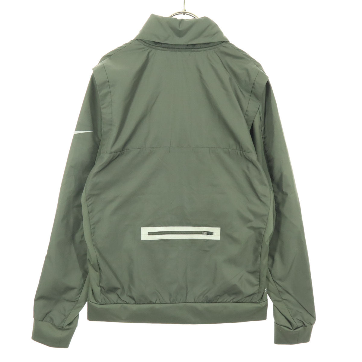 美品 NIKE ナイキ 長袖 ナイロンジャケット M カーキ フーディー メンズ