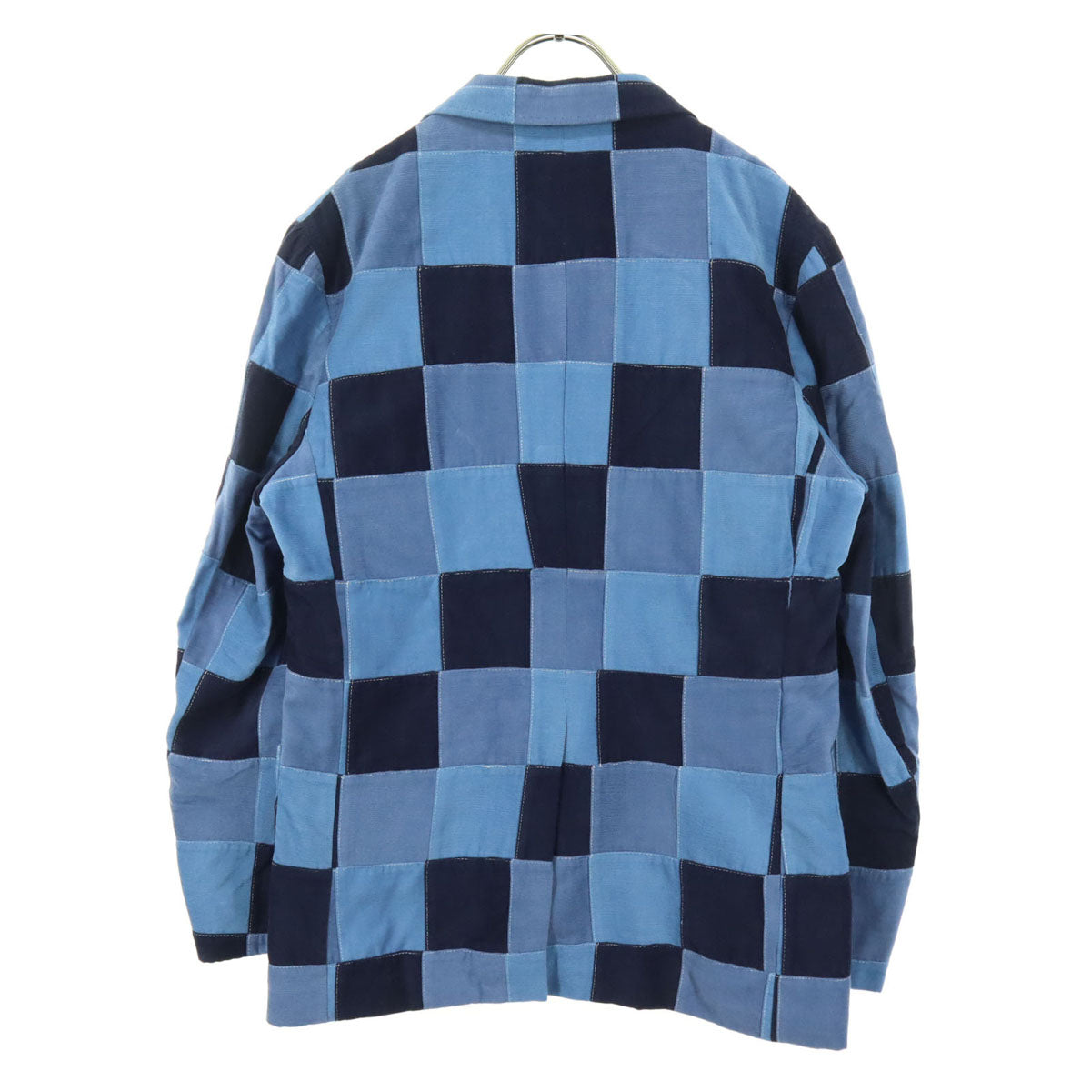 未使用 FEEL EASY フィールイージー 日本製 パッチワーク コーデュロイ テーラードジャケット M ブルー系 hiroshima メンズ
