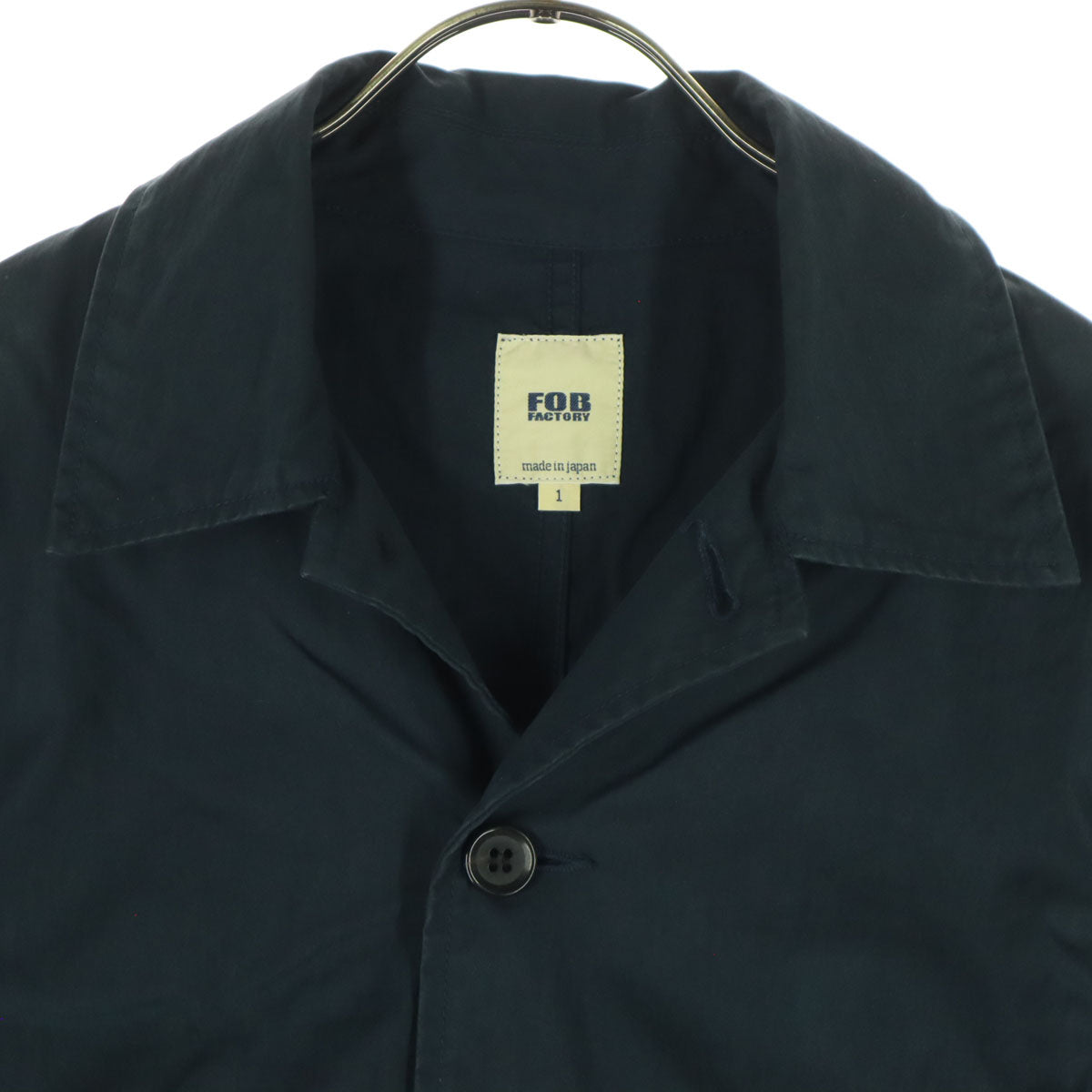 FOB FACTORY エフオービーファクトリー 日本製 長袖 ボタンアップ ジャケット 1 ネイビー系 メンズ