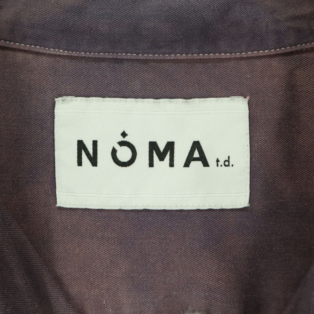 NOMA t.d. ノーマティーディー 日本製 タイダイ染 長袖 再生繊維 オープンカラーシャツ 3 ネイビー メンズ