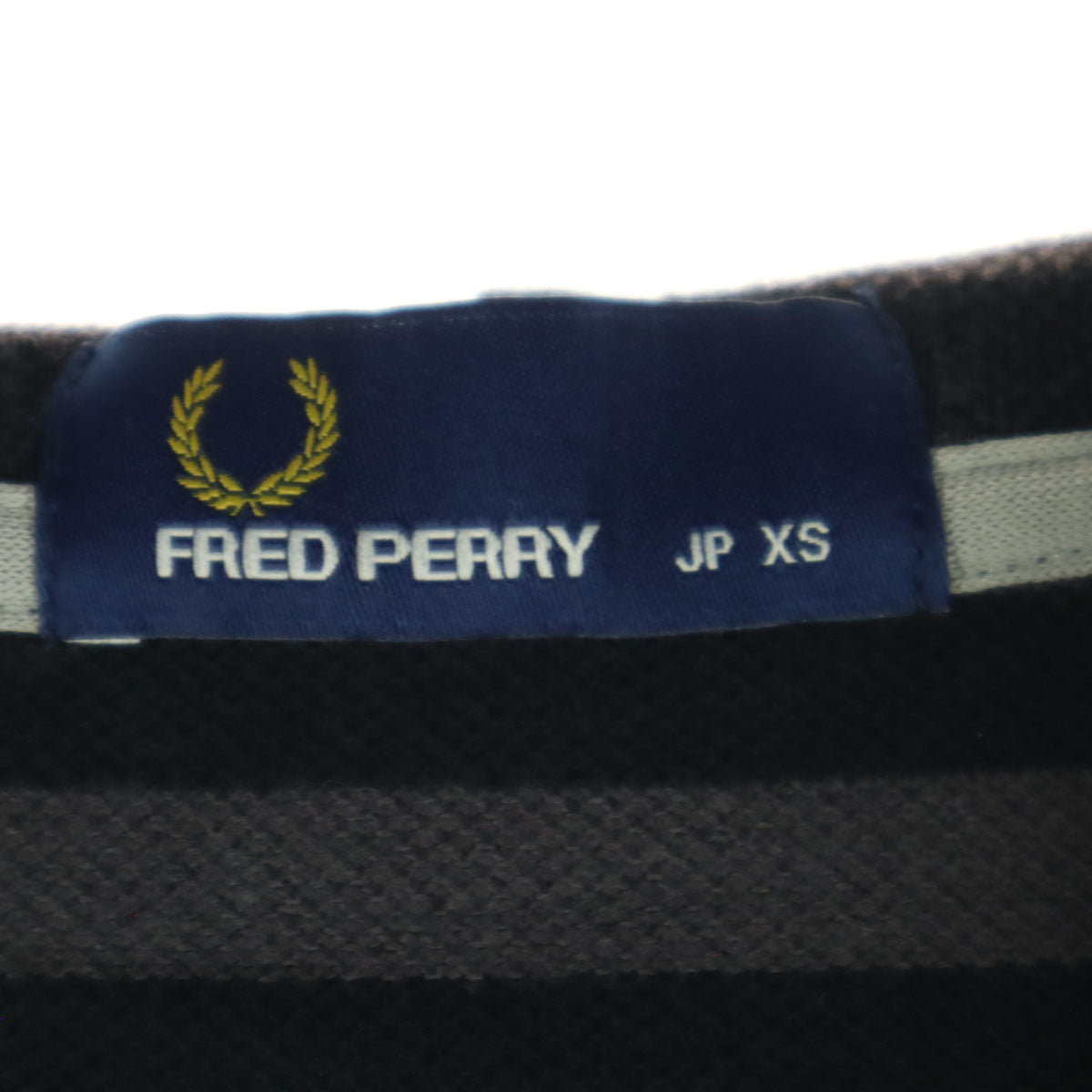 FRED PERRY フレッドペリー ボーダー柄 わんぽ 長袖 ジップパーカー XS パープル系 メンズ