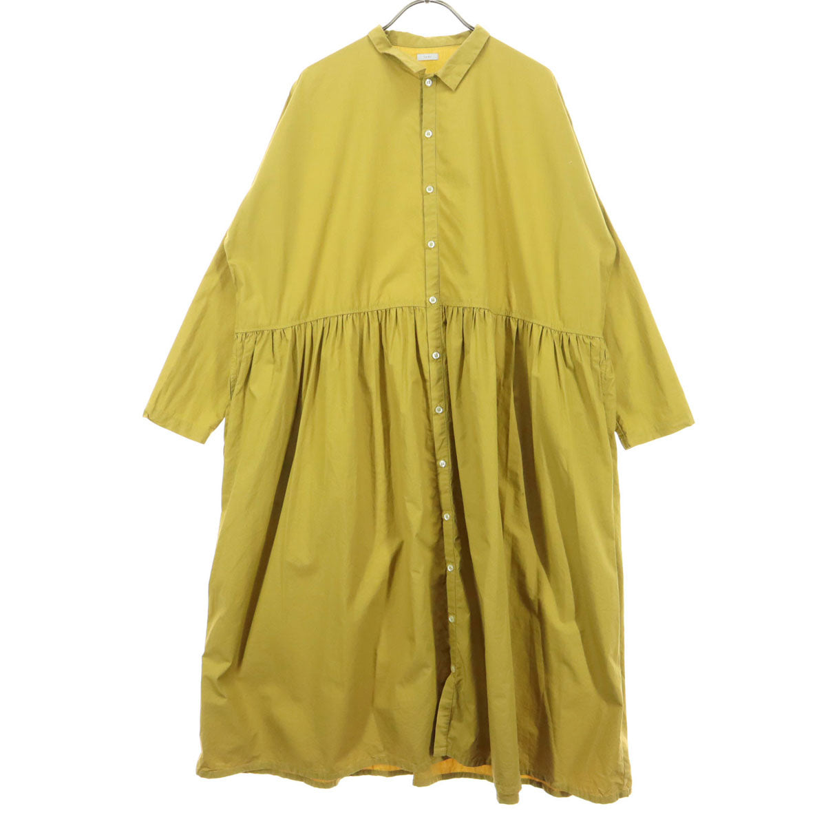 ichi イチ 長袖 シャツワンピース ブラウン系 レディース