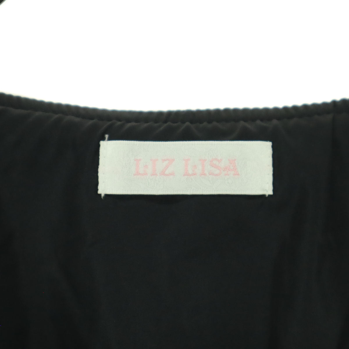 美品 LIZ LISA リズリサ 長袖 ミニワンピース 0 ブラック ハート レース リボン レディース