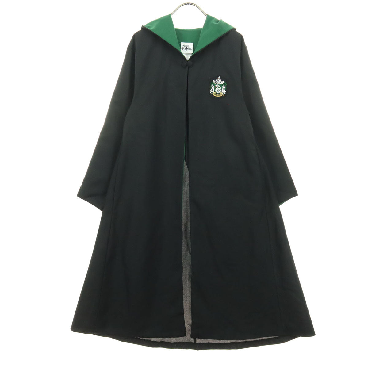 美品 Harry Potter ハリーポッター ワッペン 長袖 ガウン S ブラック ローブ スリザリン メンズ