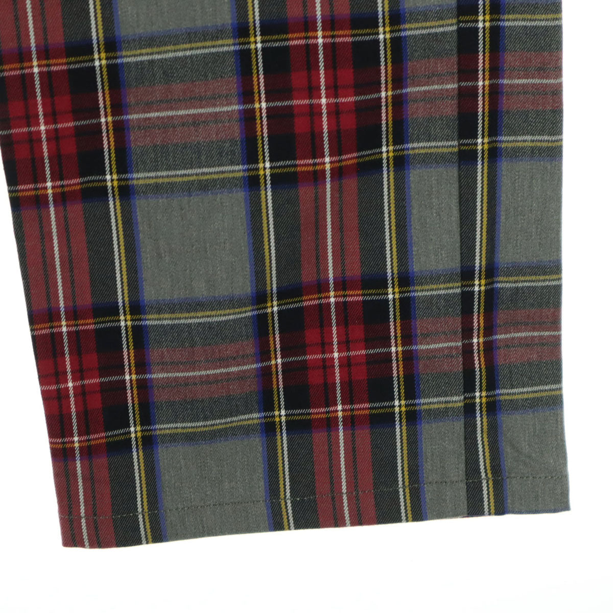 美品 FRED PERRY フレッドペリー チェック柄 ロングパンツ XL グレー系 メンズ