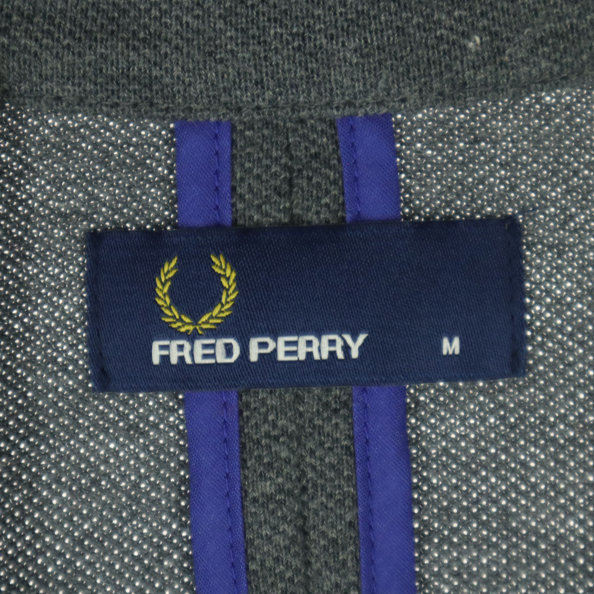 美品 FRED PERRY フレッドペリー ワンポイントロゴ 長袖 テーラードジャケット M グレー メンズ