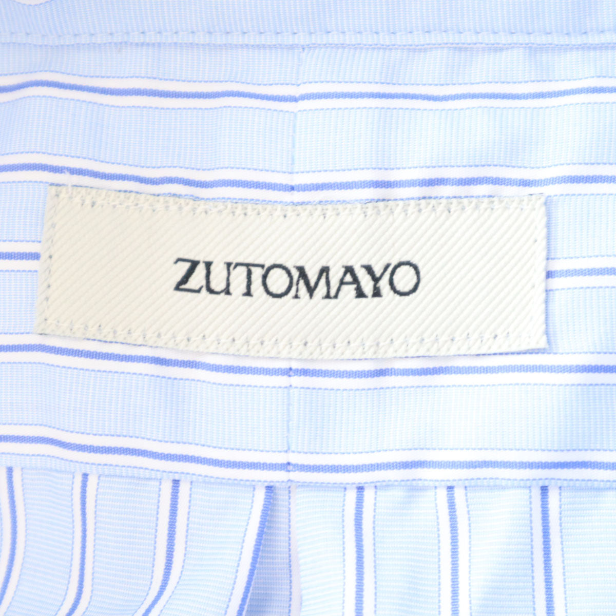 美品 ZUTOMAYO ズトマヨ ストライプ柄 長袖 ボタンダウンシャツ L ブルー ずっと真夜中でいいのに。 メンズ