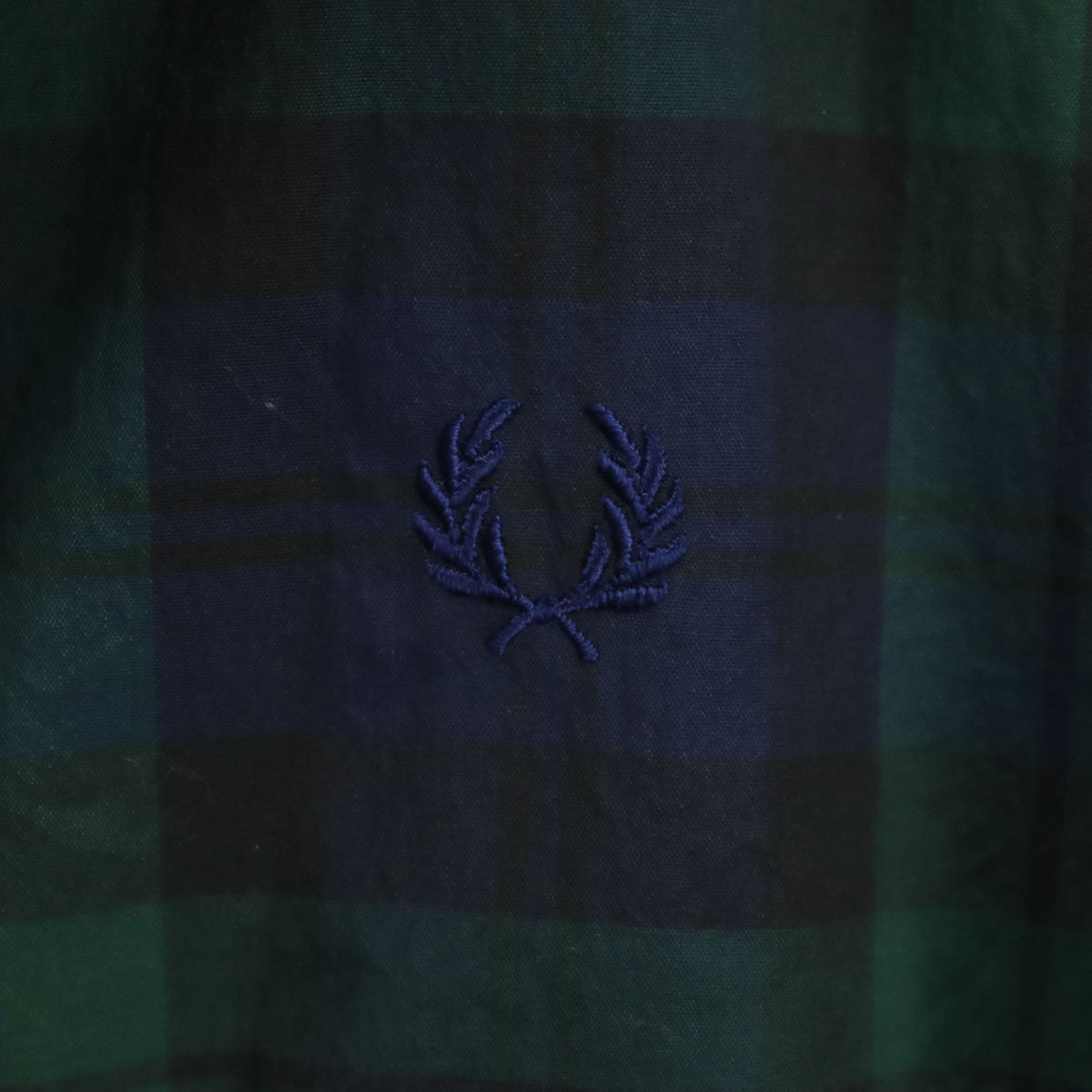 FRED PERRY フレッドペリー リバーシブル チェック柄 長袖 フーディジャケット M ネイビー系 メンズ