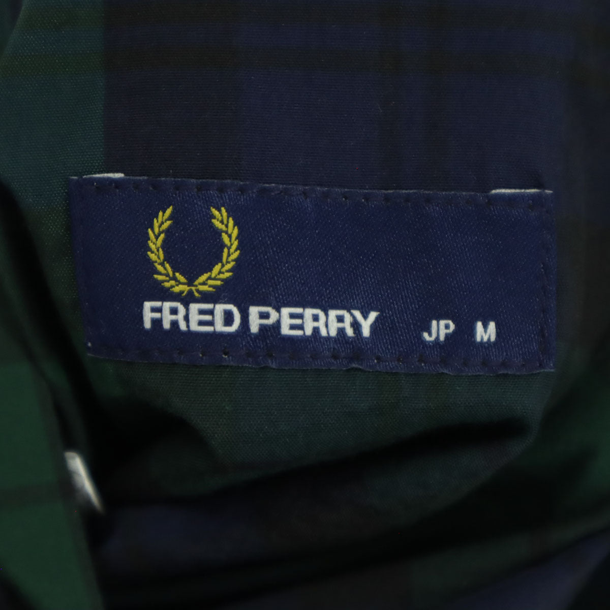 FRED PERRY フレッドペリー リバーシブル チェック柄 長袖 フーディジャケット M ネイビー系 メンズ