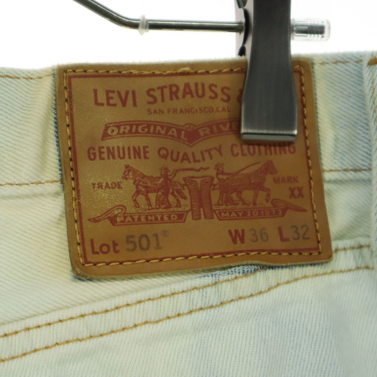 Levi's PREMIUM リーバイス プレミアム 501 ブリーチ加工 デニムパンツ w36 ブルー メンズ