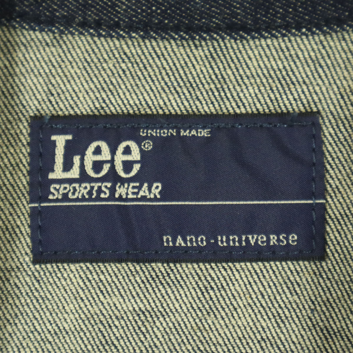 nano universe ナノユニバース Lee コラボ 長袖 デニム コーチジャケット L ブルー系 メンズ