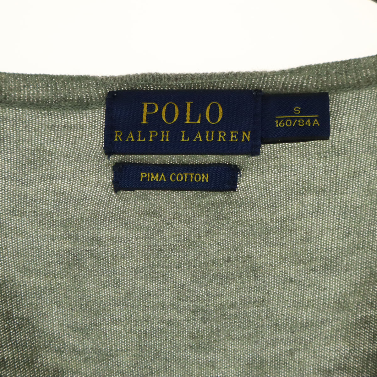 POLO RALPH LAUREN ポロラルフローレン ワンポイントロゴ 長袖 カーディガン 160 グレー キッズ