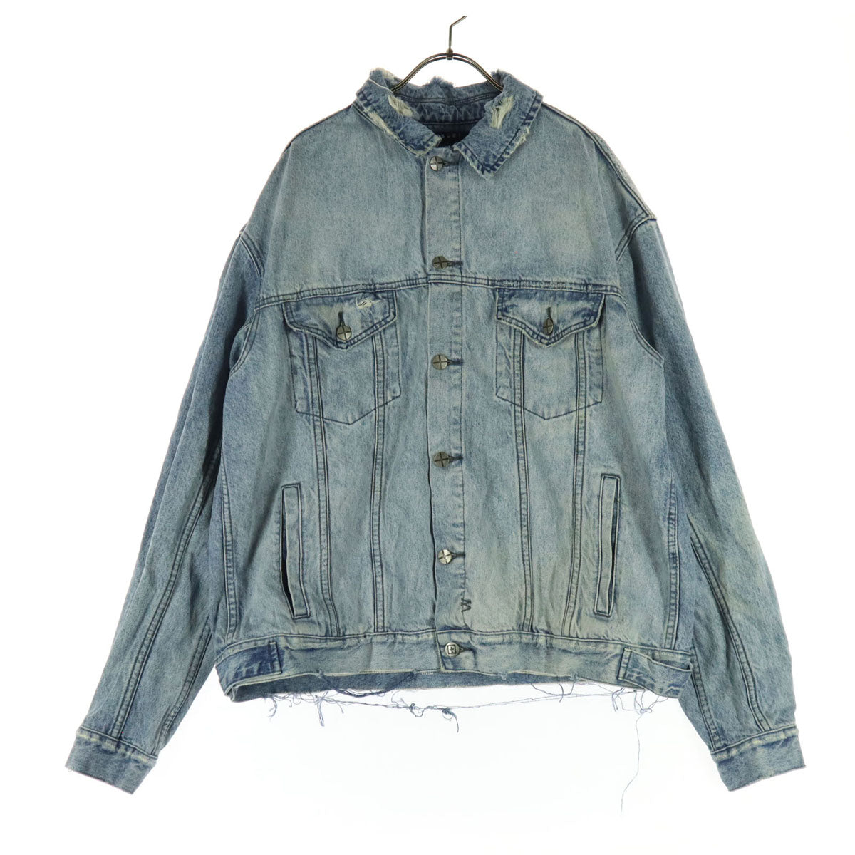 KSUBI スビ 長袖 デニムジャケット M ブルー ダメージ加工 メンズ