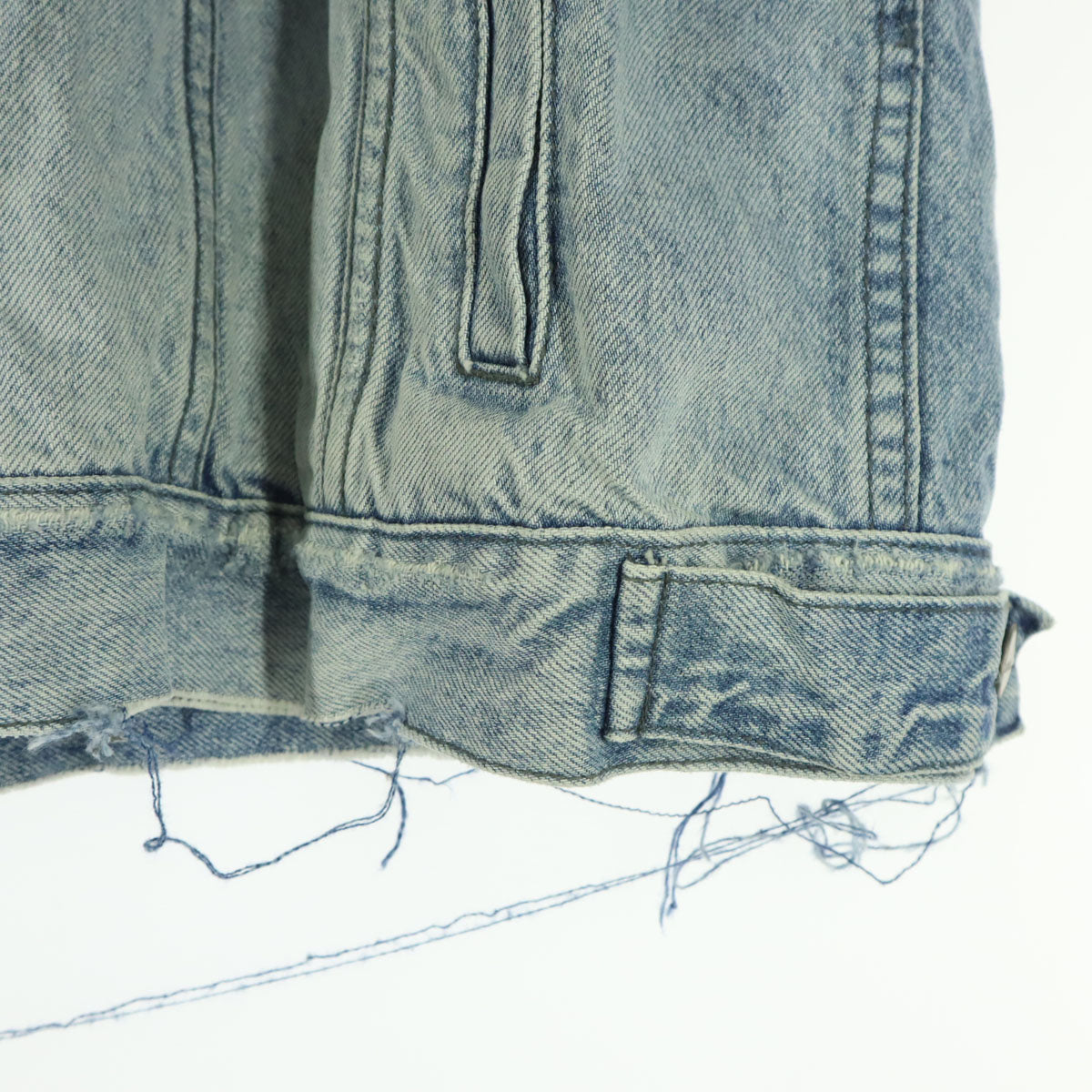 KSUBI スビ 長袖 デニムジャケット M ブルー ダメージ加工 メンズ