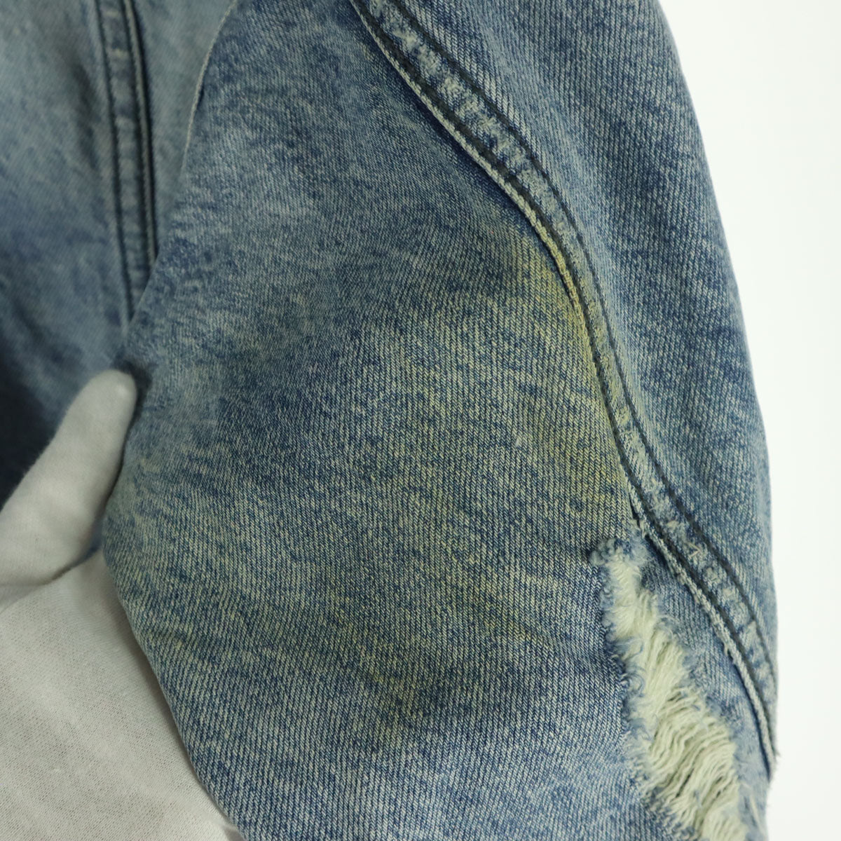 KSUBI スビ 長袖 デニムジャケット M ブルー ダメージ加工 メンズ