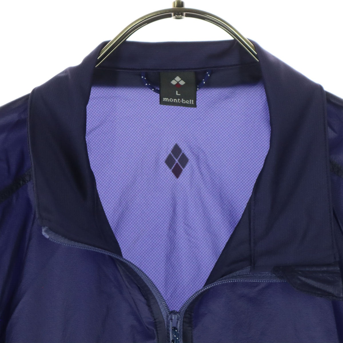 美品 mont-bell モンベル 長袖 ナイロンジャケット L ネイビー メンズ