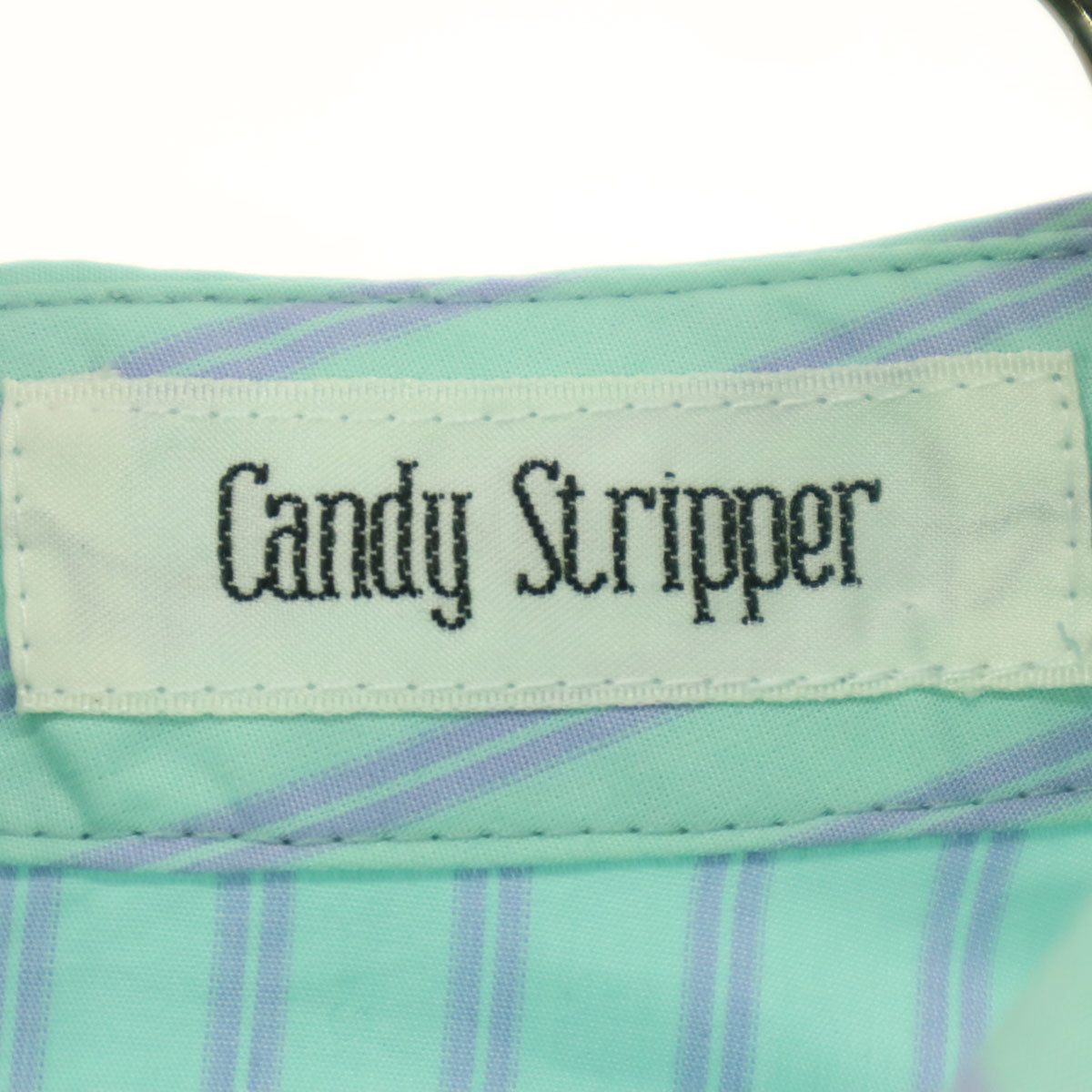 CANDY STRIPPER キャンディストリッパー ストライプ 長袖 GOOD MOOD STRIPE 膝丈ワンピース 2 水色 レディース