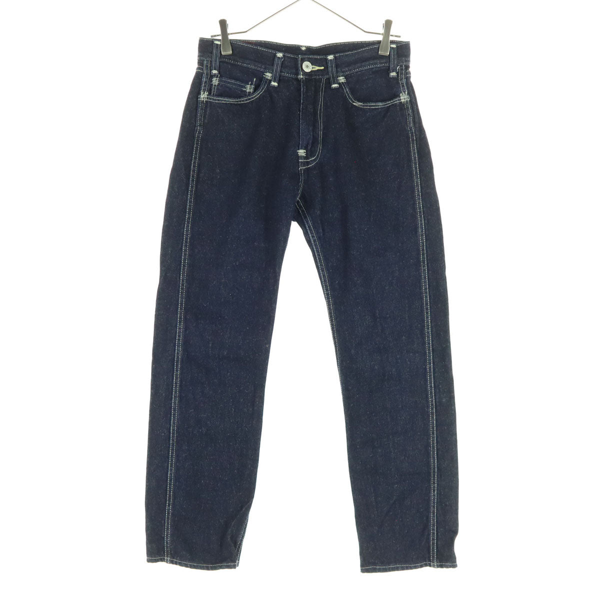 美品 Levi's RED リーバイスレッド ストレートデニムパンツ w28 インディゴ系 505 レディース