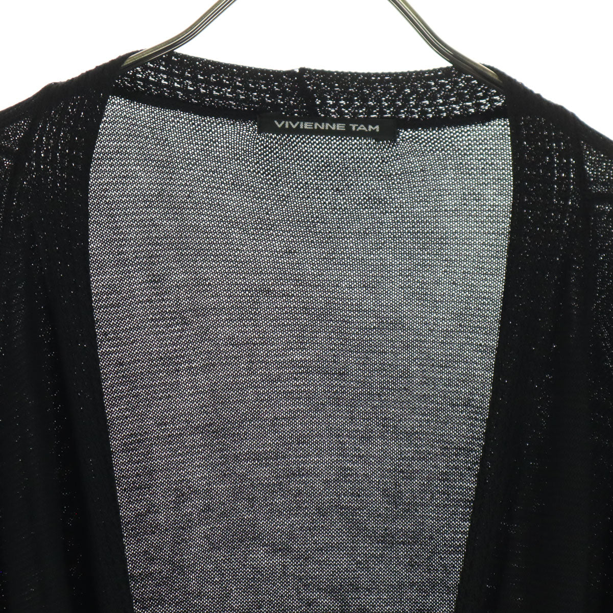 美品 VIVIENNE TAM ヴィヴィアンタム 長袖 カーディガン 38 ブラック レディース