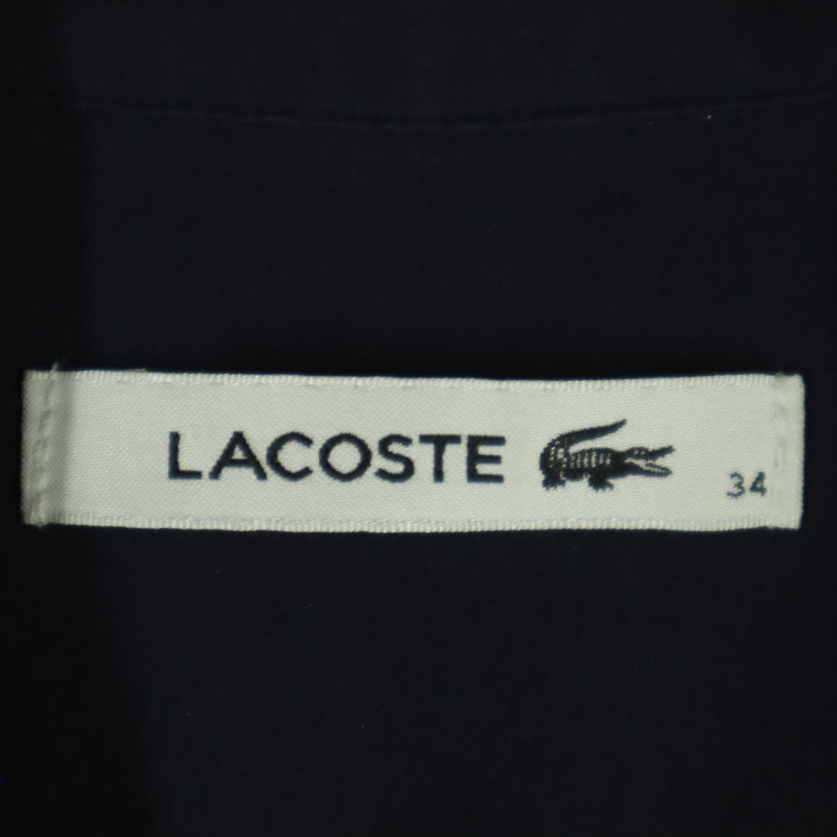 LACOSTE ラコステ バイカラー 長袖 コットンシャツ 34 オフホワイト系 レディース