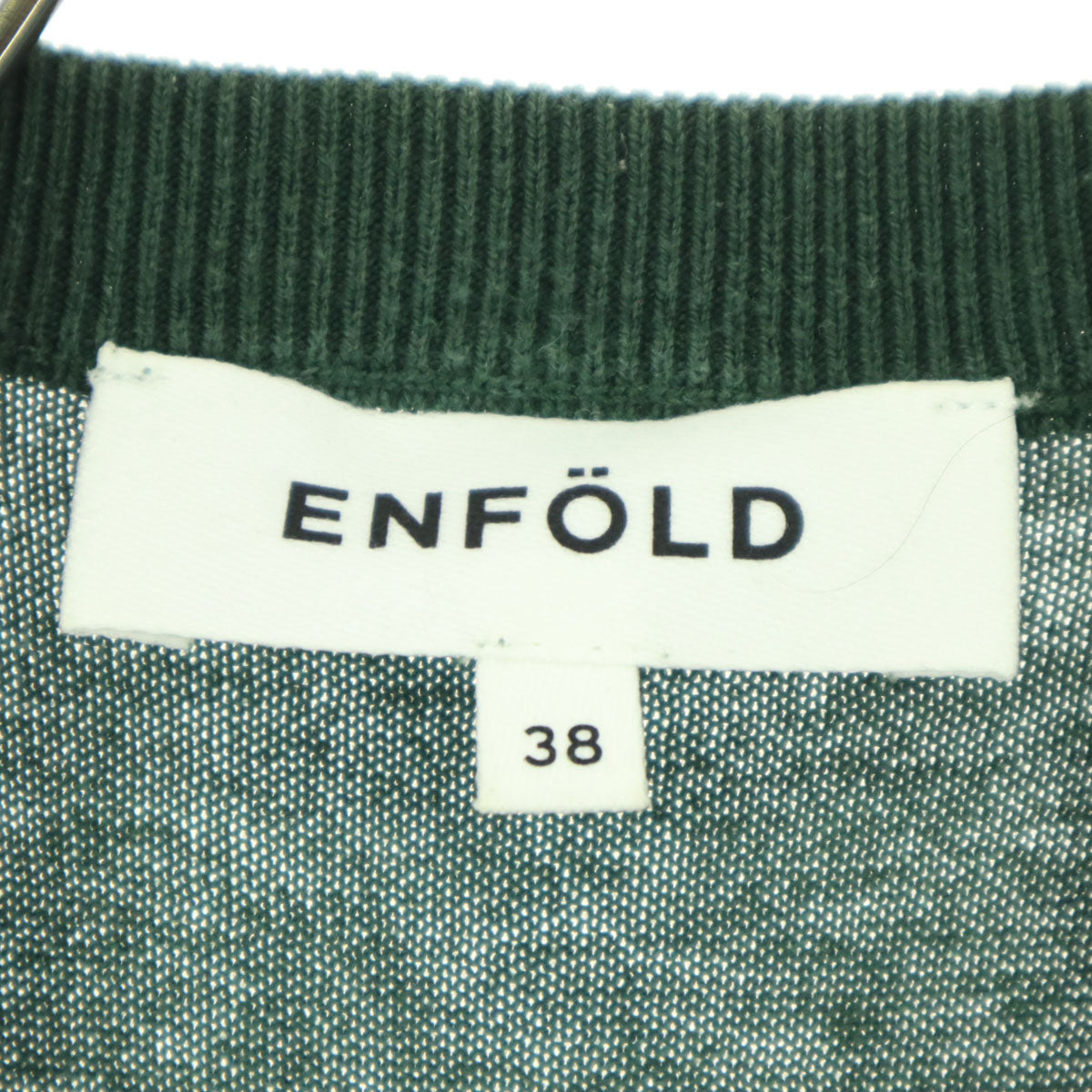 ENFOLD エンフォルド ノースリーブ ニットベスト 38 グリーン レディース