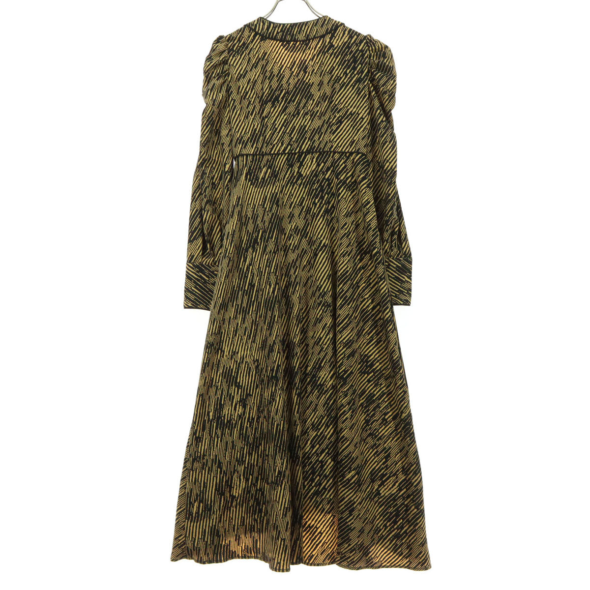 美品 Lily Brown リリーブラウン 虎柄 長袖 ロングワンピース 1 ベージュ LWFO231017 レディース