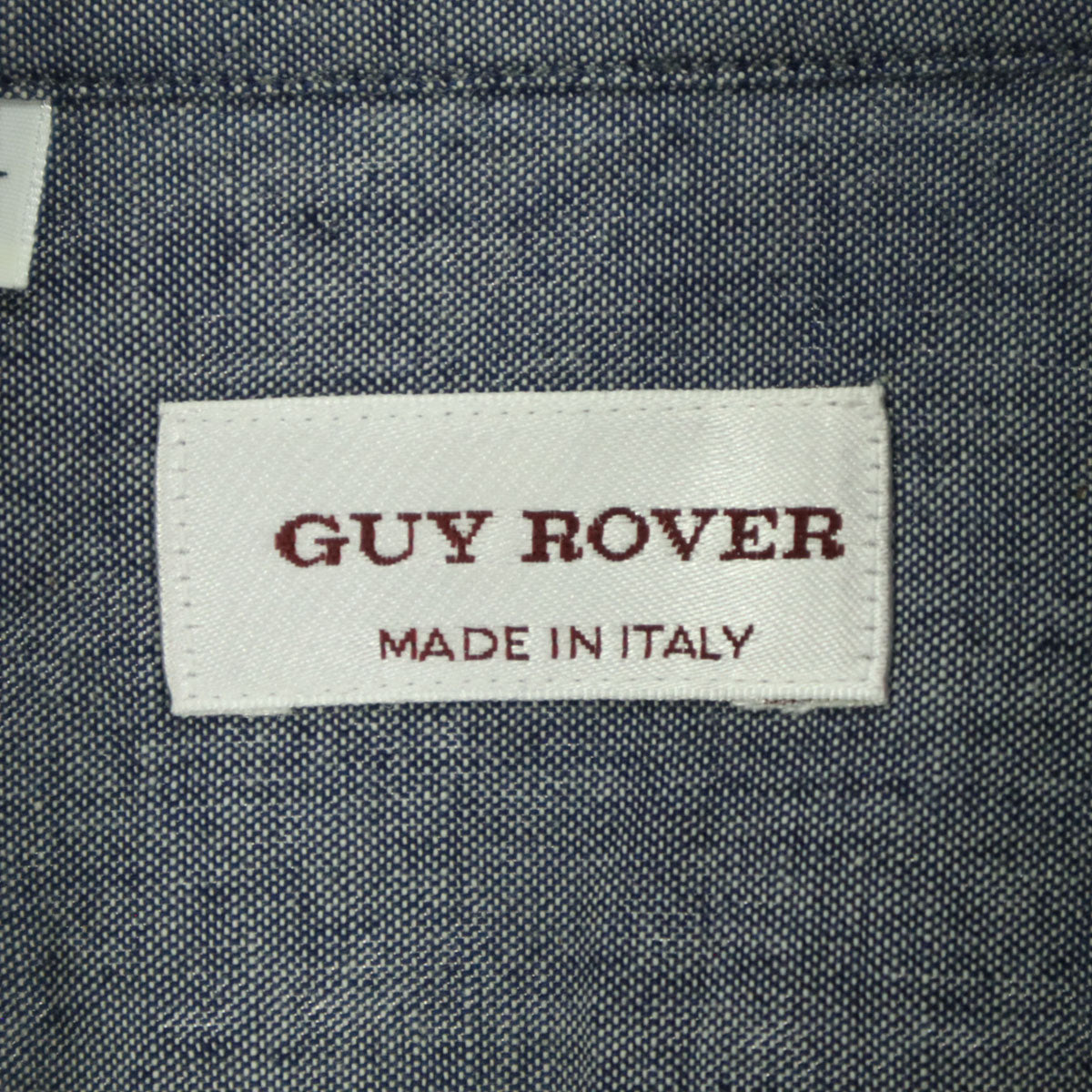 美品 GUY ROVER ギローバー 長袖 コットンシャツ 15/38 グレー メンズ