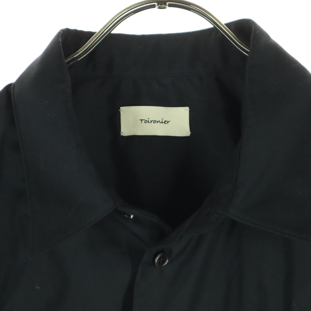 美品 toironier トワロニエ 長袖 コットンシャツ F ブラック メンズ