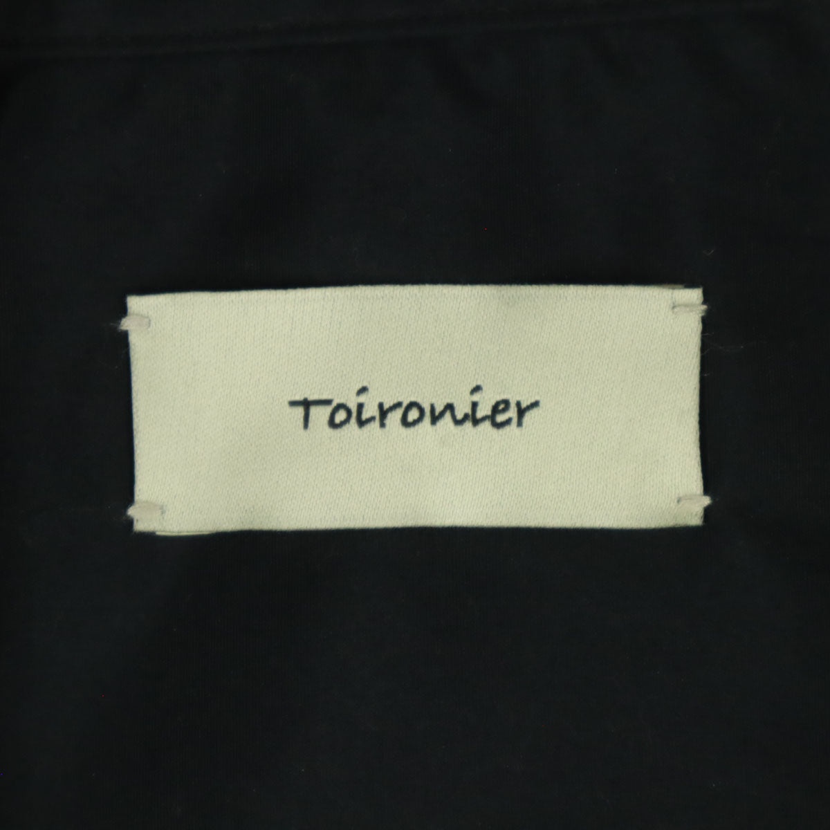 美品 toironier トワロニエ 長袖 コットンシャツ F ブラック メンズ