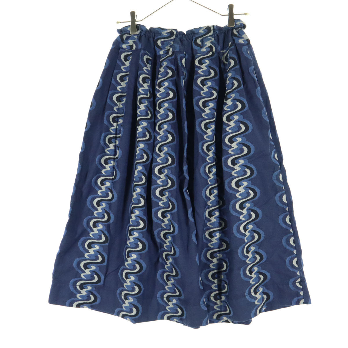 TIGRE BROCANTE ティグルブロカンテ 日本製 ミディ丈 フレアスカート F ブルー レディース