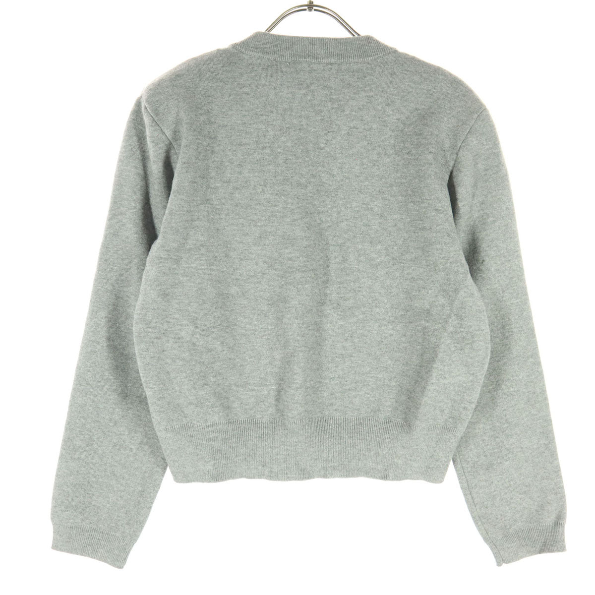 美品 ZARA ザラ 長袖 ニットジャケット S グレー 肩パッド レディース