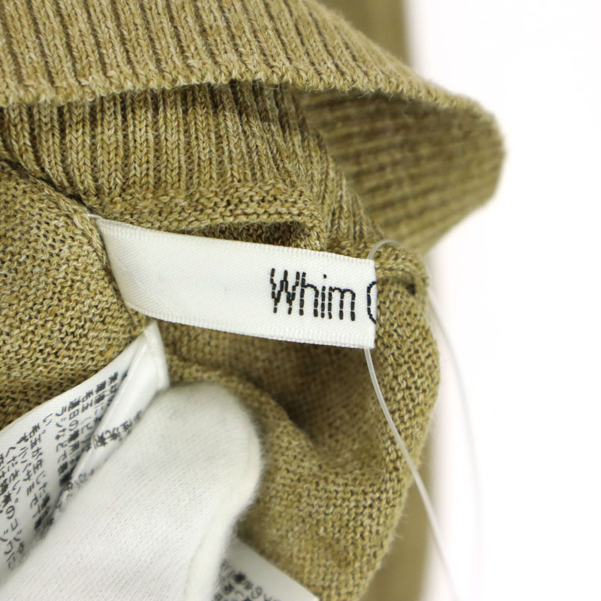 未使用 Whim Gazette ウィムガゼット リネンブレンド 長袖 カーディガン F ベージュ レディース