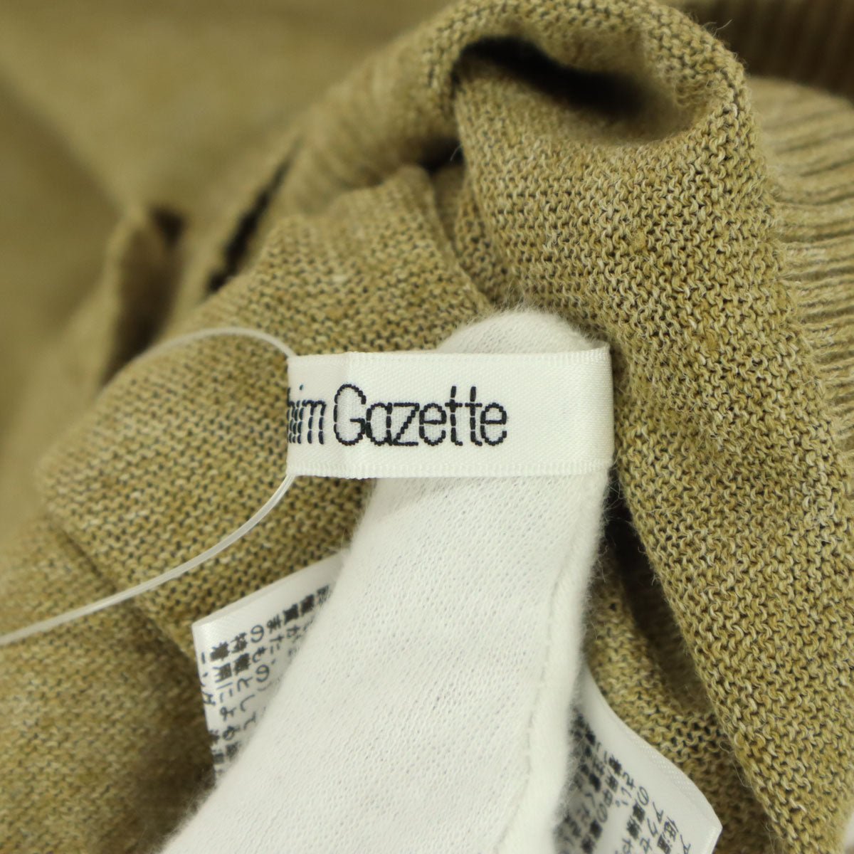 未使用 Whim Gazette ウィムガゼット リネンブレンド 長袖 カーディガン F ベージュ レディース