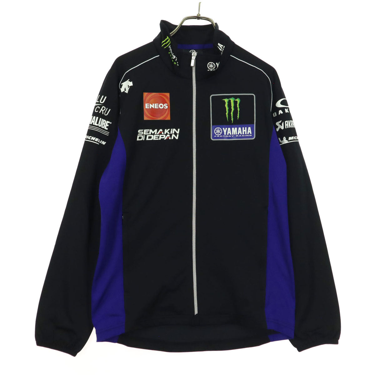未使用 YAMAHA ヤマハ 2021年 モンスターエナジー Moto GP プリント 長袖 オフィシャルウェア ジャケット S ブラック レーシング メンズ